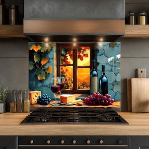 Dosseret en verre trempé, Dosseret en verre pour la cuisine, Couvercle supérieur de cuisinière, Dosseret de poêle, Dosseret de cuisine, Dosseret pour cuisinière