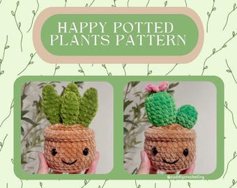 Crochet Potted Plant Pattern: Low Sew Amigurumi (PDF Pattern)