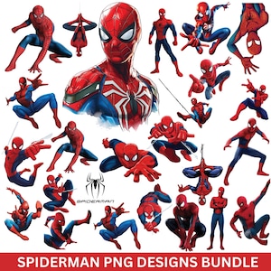 Spiderman Png Bundle: Superhero Clipart, Transparent PNG Images