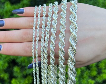 Collier Corde Torsadée Argent Sterling S925 - Longueur Ajustable 16-22 Pouces - Bijou Fin 1,5 Mm Pour Femme, Cadeau élégant