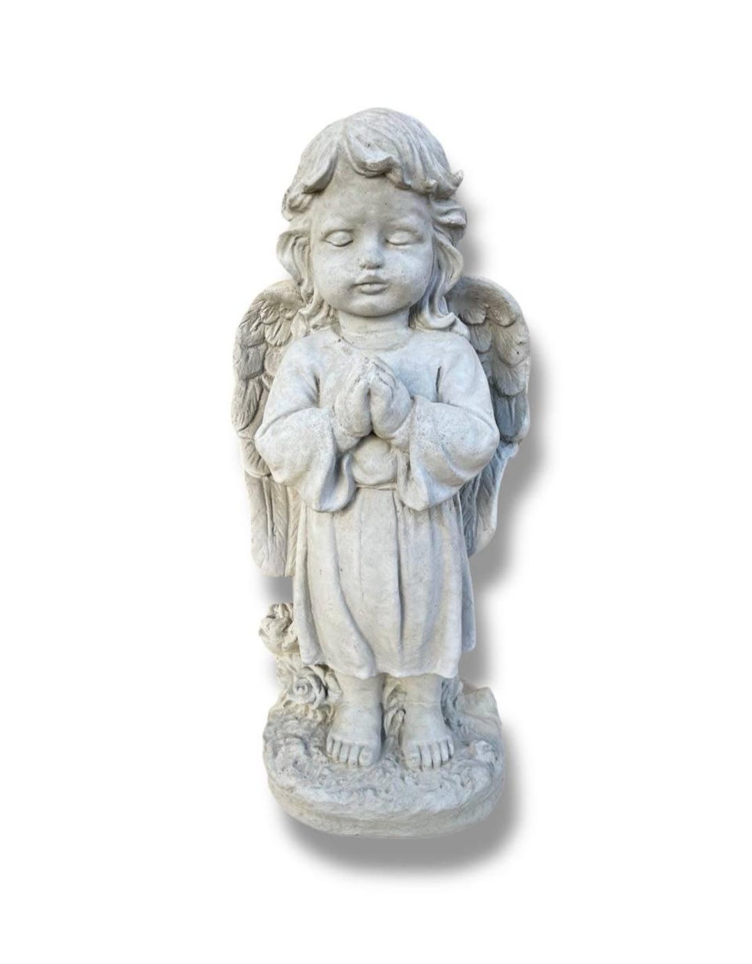 Cherub Outdoor Statue, Lawn Angel Ornament, Religious Garden Design ...