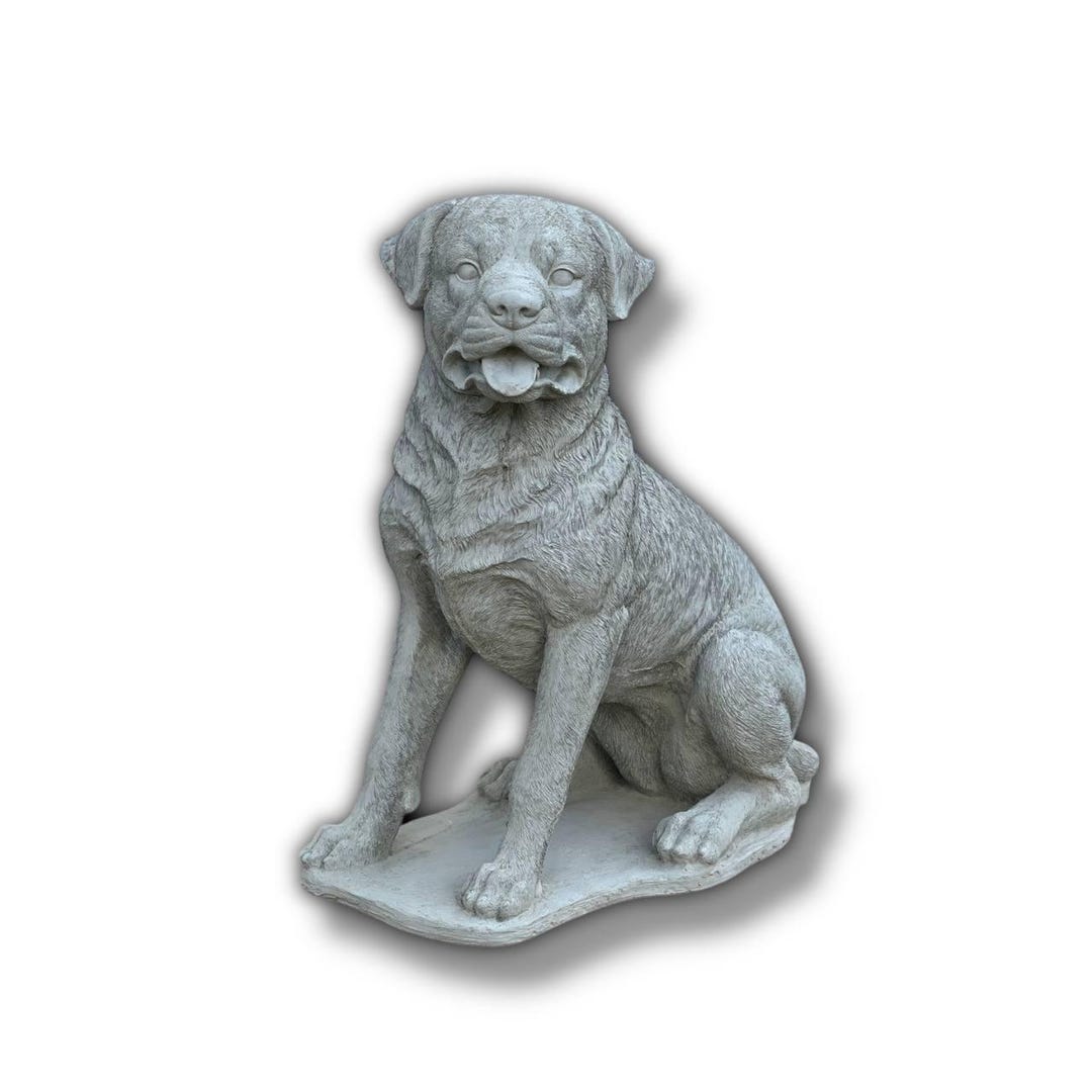 Stone Rottweiler Figure, Outdoor Dog Idea, Concrete Pet Statue, Lawn ...