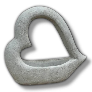 Concrete plant pot, Heart figurine, Outdoor heart planter, Garden decor, Pot for plants, Yard flower pot, Heart sculpture| 16 in height