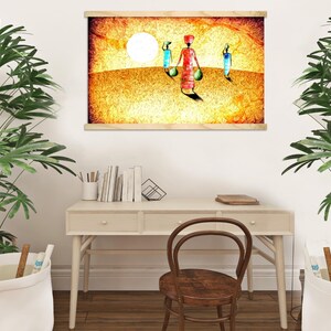 Art femmes africaines, silhouette africaine, art femme noire, art premier, art sur la mélanine, art d'inspiration africaine, art africain vibrant