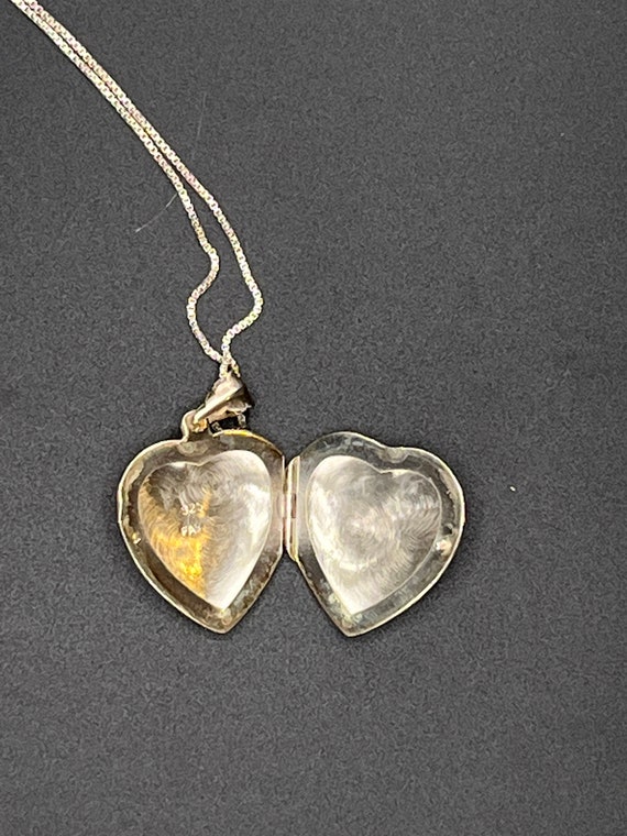 Sterling Silver Locket Necklace, Heart Locket, Ch… - image 6