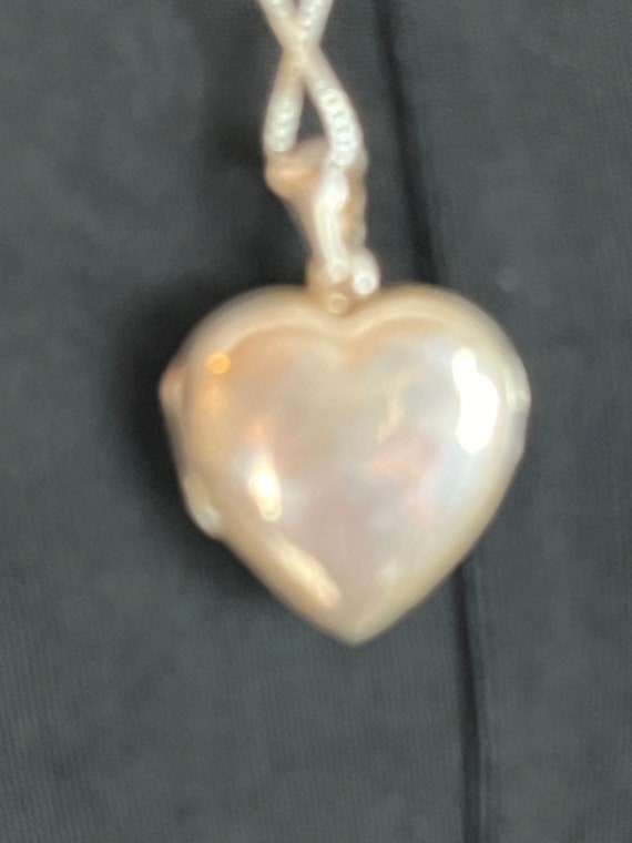 Sterling Silver Locket Necklace, Heart Locket, Ch… - image 8