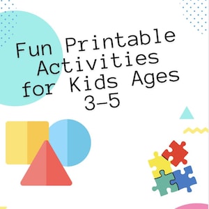 Libro di attività stampabile per bambini piccoli (3-5 anni) / Raccoglitore di attività Montessori / PDF educativo per bambini / Scarica e gioca