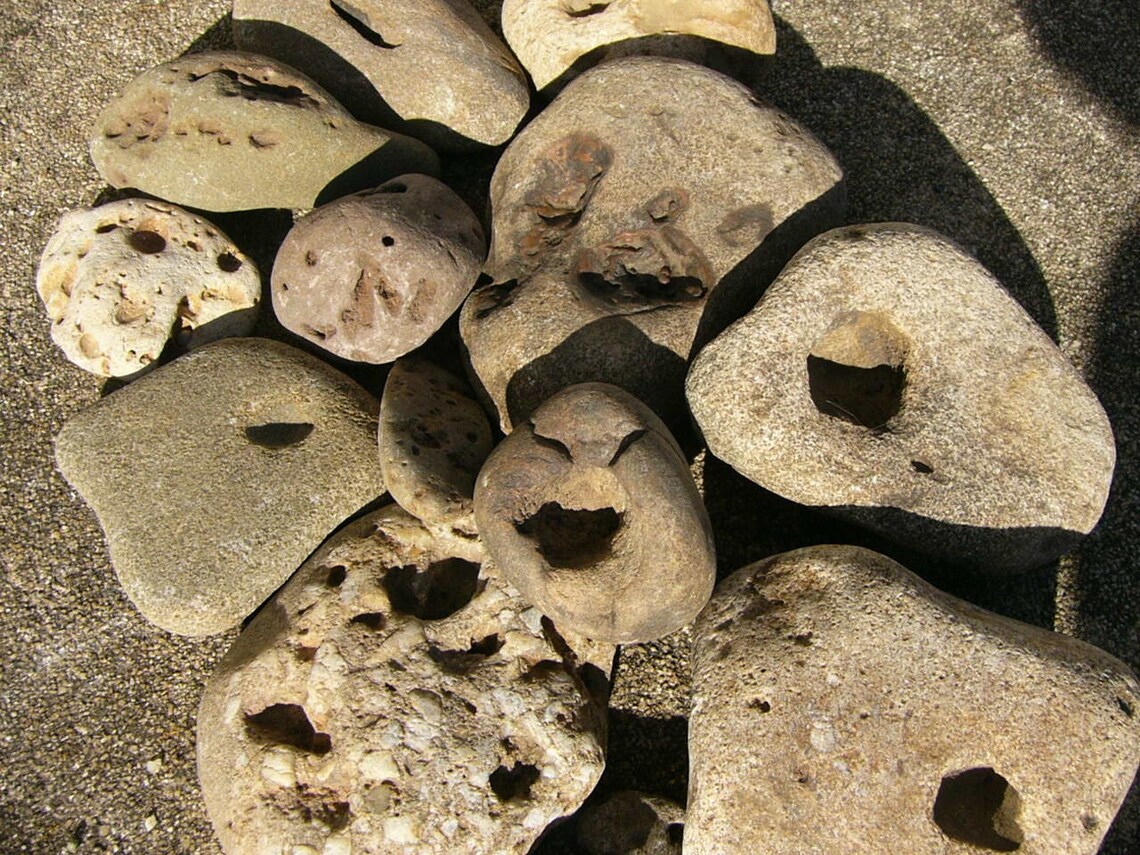 Unusual River Rocks with Holes and All Natural Creek Stones Etsy