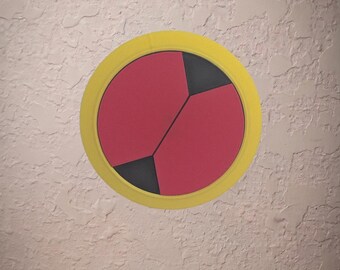 MegaMan.EXE Battle Network Emblem Wall Hanging, Unique Mega Man Gamer Gift, Retro Game Room Decor, 3D Printed Gaming Setup Sign