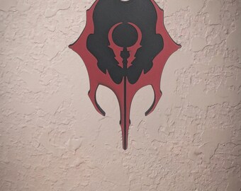 Kain Clan Symbol Legacy of Kain Wall Hanging, Unique Soul Reaver Gamer Gift, Gothic Vampire Room Decor, 3D Printed Gaming Sign