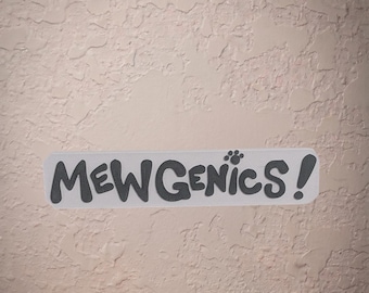 Mewgenics Game Logo Wall Hanging, Unique Mewgenics Gamer Gift, Cat Breeding Roguelike Room Decor, 3D Printed Gaming Setup Sign