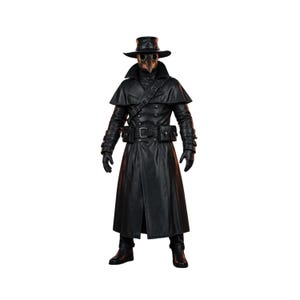 Handmade Leather Plague Doctor Coat: Medieval Renaissance Costume
