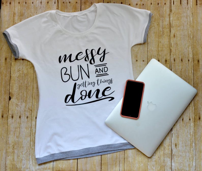 Download Messy Bun Getting Things Done SVG Cut File Silhouette Cut ...