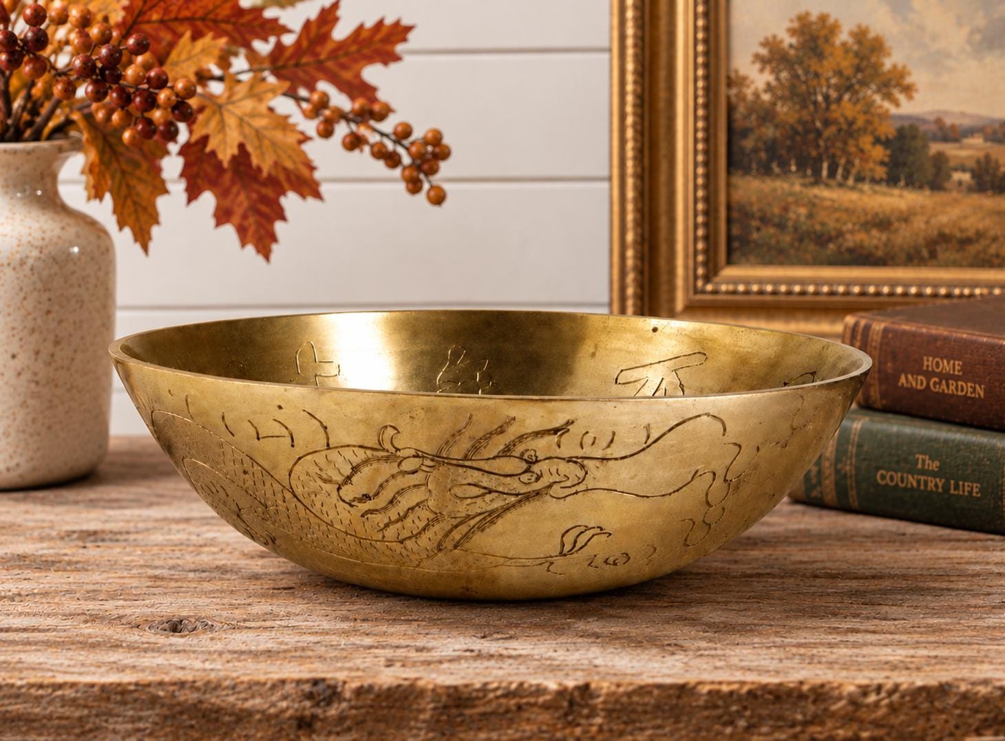 Vintage Chinese Dragon Bowl - Etsy