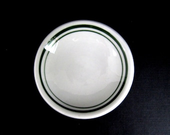 Vintage Green Stripe Restaurant Ware Butter Pat