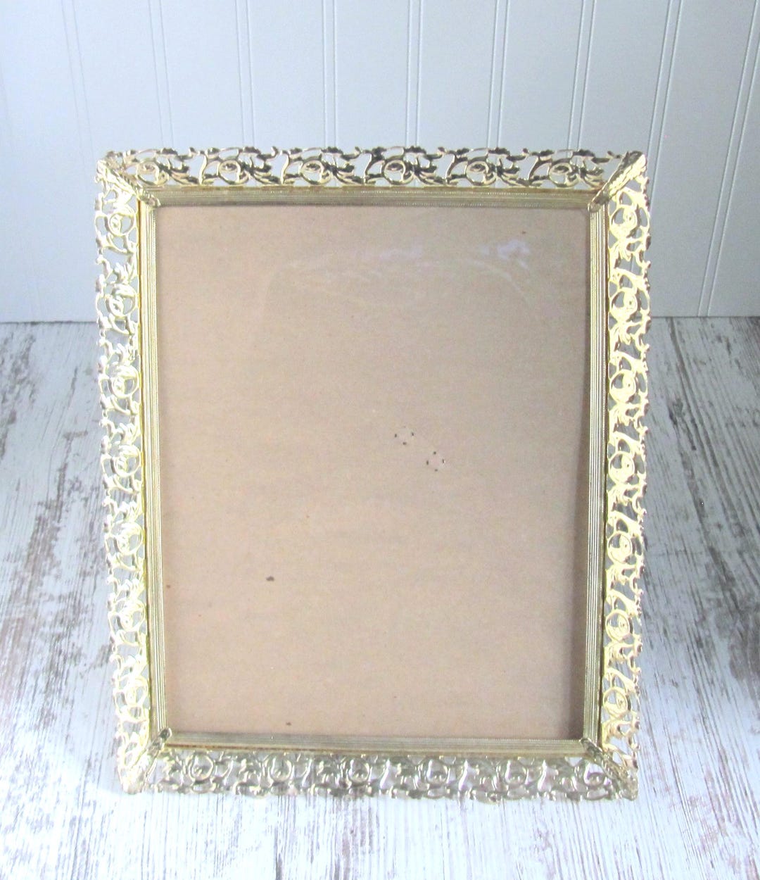 Vintage Ornate Gold Tone Mid Century Filigree Picture Frame 8x10 ...
