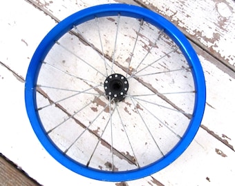 Blue Bicycle Wheel