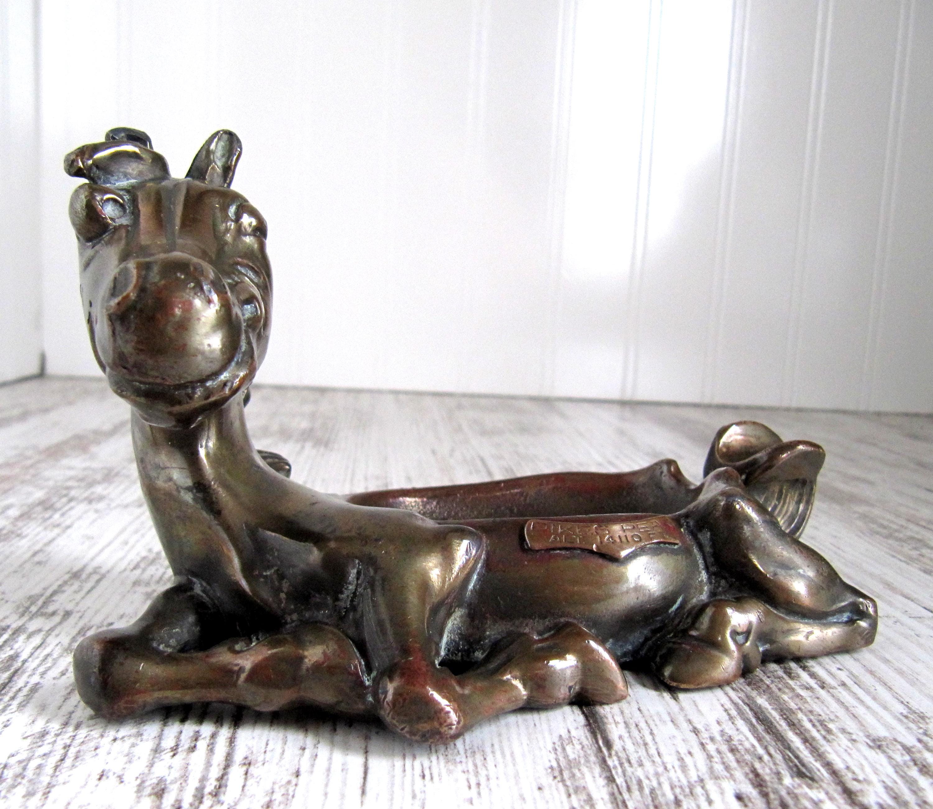 K & O Co. Pikes Peak Horse Ashtray | Made in USA | Bronze Cast