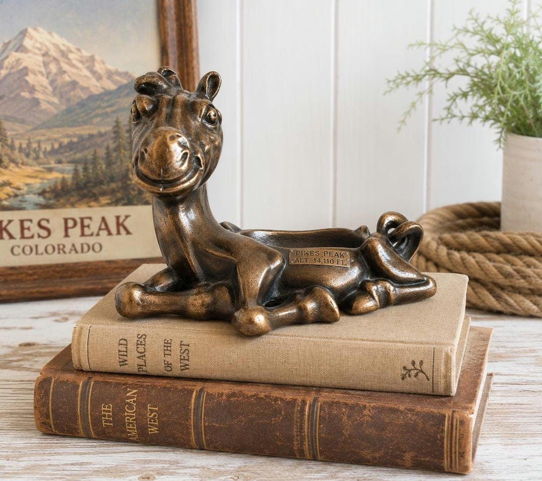 K & O Co. Pikes Peak Horse Ashtray | Made in USA | Bronze Cast