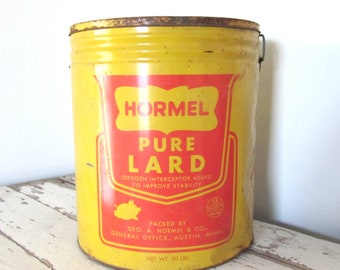 Hormel Lard Tin