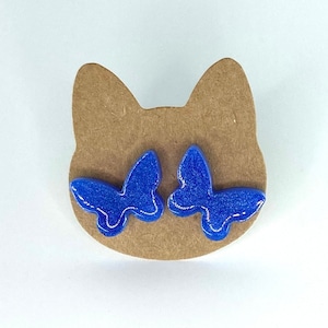 Handmade Blue Butterfly Earrings