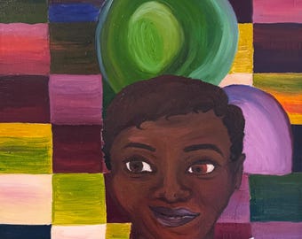 Original Oil Painting | Contemporary Black Woman Art | Expressionist Art |  30 x 40cm