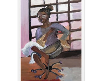 AYA SIX Giclée Art Print: Esther Akello Original Painting (2026)