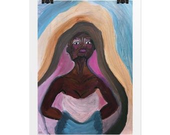 AYA QUEEN 2026 Giclée Art Print: Esther Akello Original Painting