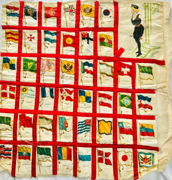 Tobacco Silks - 44- Plus a Signed Bathing Beauty Tobacco Silk, 1910;  15.5