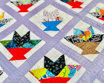 アンとアンディまたはトライアングルタイルアンティークキルト。1840