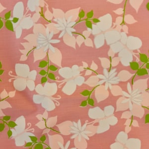 ZELDZAME vintage &#39;Linda&#39;-stof ontworpen door Leigh Martin van Key West Handprint Fabrics Inc., circa 1970, ambachtelijk naaien; knutselen, quilten