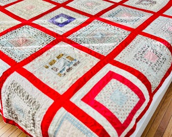 アンとアンディまたはトライアングルタイルアンティークキルト。1840