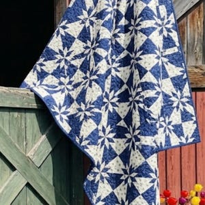 Sunshine & Shadow-quilt, ca. Jaren 2000, longarm gewatteerd: 71 x 81 inch