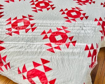 ヴィンテージキルト/ハンドメイドキルト/アンティークキルト アンティークキルトキルトトップビンテージハンドメイド