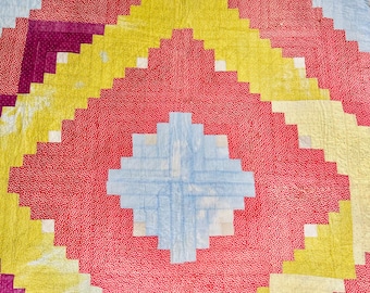 アンとアンディまたはトライアングルタイルアンティークキルト。1840