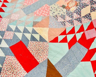 アンティークの楽園の樹のキルト。1910～1930年代頃、手縫いのキルト