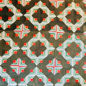 Helle und dunkle Maschinenwäsche; circa 1880er Jahre, antiker Quilt; handgenähter Quilt; Pennsylvania Herkunft, 68 Zoll mal 84 Zoll