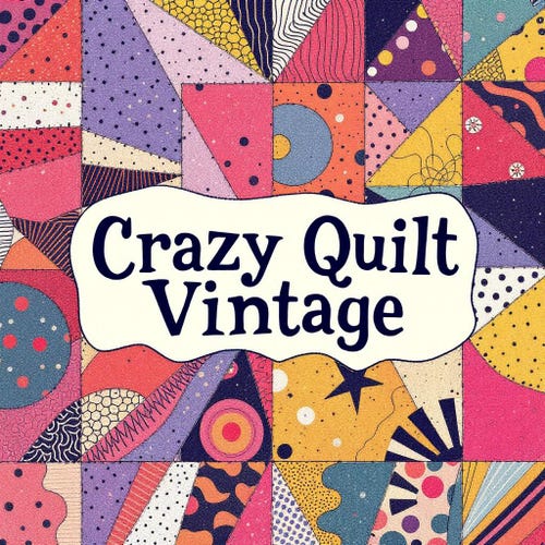 ヴィンテージキルトオーシャンウェーブ♡クリヴキルト.アンティークキルト·͜· ♡ ヴィンテージ オーシャンウェーブ キルトトップ、ハンドメイド 1950