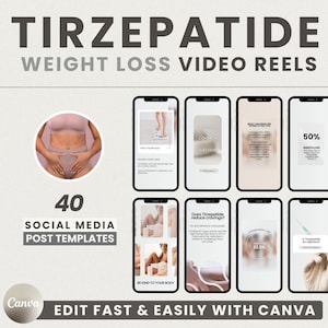 Tirzepatide Post Tirzepatide Reels Weight Loss Instagram Template Tirzepatide Social Media Post GLP1 post GLP-1 Tirzepatide Content