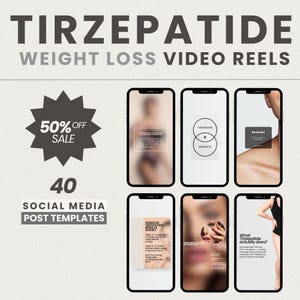 Tirzepatide Template Tirzepatide Reel Weight Loss Instagram Template Tirzepatide Social Media Post GLP1 Med Spa Post Weight Loss Clinic Post
