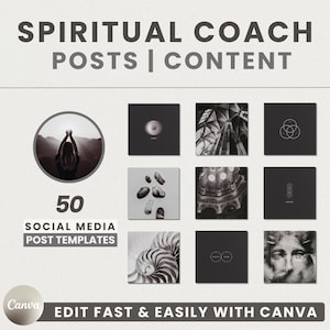 Spiritual Coach Healer Life Coach Social Media Templates Social Media Posts Canva Template Holistic Coach Spiritual Post Spirituality