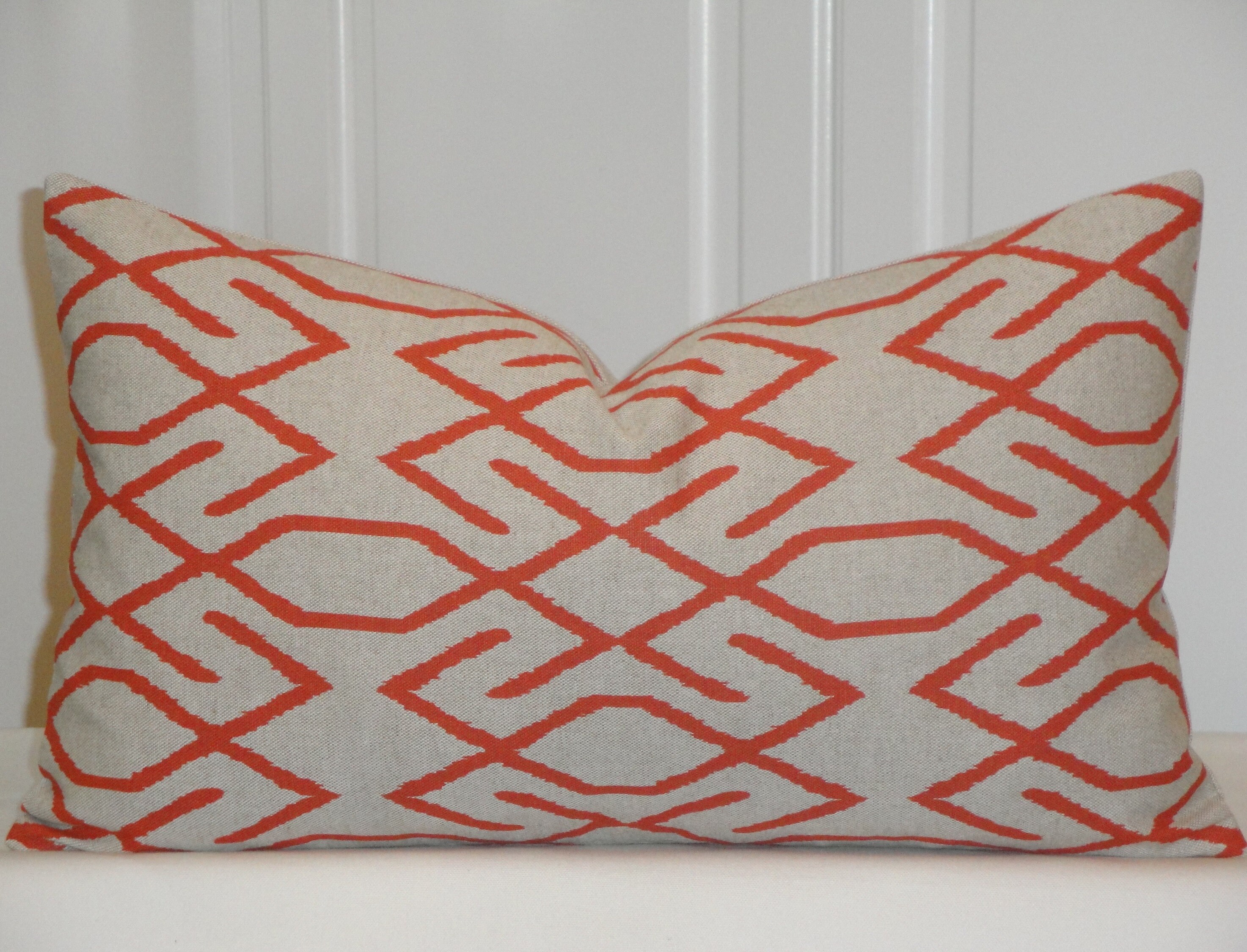 Orange Trellis Pillow