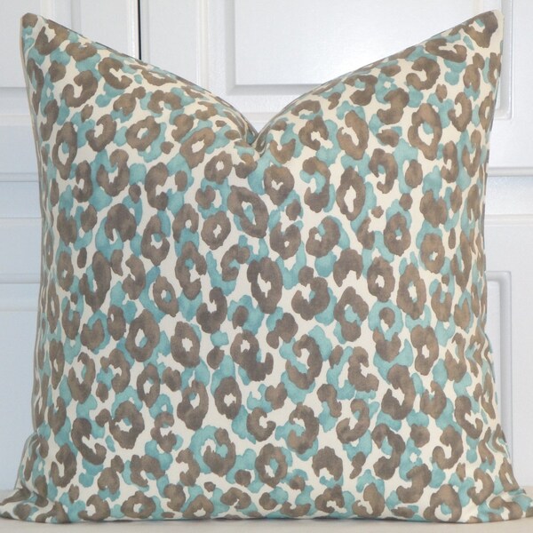 Teal and Brown Pillows Etsy