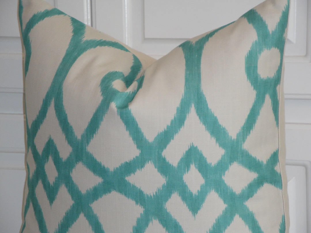 Funda de almohada decorativa Cubierta de almohada Aqua | Etsy