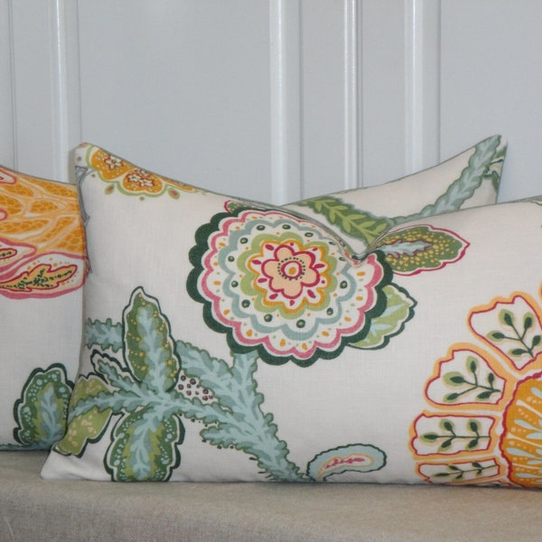 Polyester Pillow With Orchid Flower Print