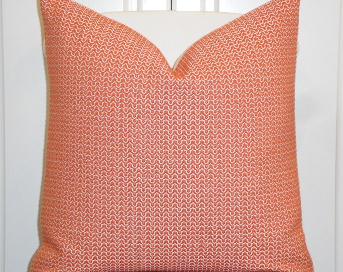 Decorative Pillow Cover Coral/orange Trellis Pillow Etsy