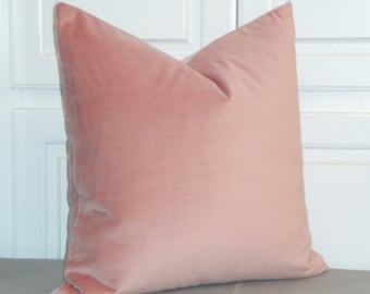 VELVET Both Sides in Blush - Decorative Pillow Cover - Chair Pillow - Accent Velvet pillow cover