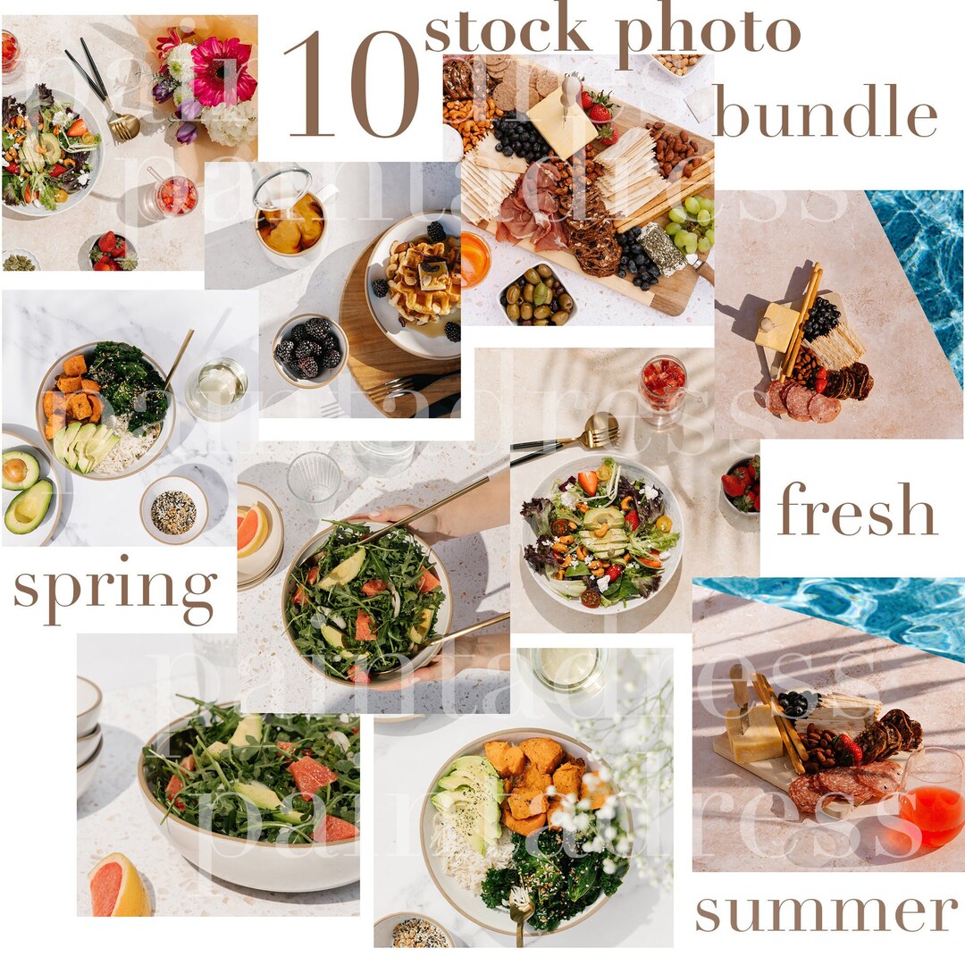 10 Fresh Spring/summer Beautifully Styled Food Stock Photos Sized for ...