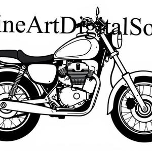 Motorcycle Digital Art – Vintage Bike Print, Biker Wall Decor, Retro Motorcycle Poster, Instant Download
