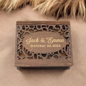 Ring Box, Wedding Ring Box, Wooden Ring Box, Book Ring Box, Personalized Wooden Ring Box, Ring Bearer Box, Engagement Gift, Wedding Gift